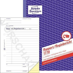 Papel autocopiativo Avery Zweckform Director's Report DIN A5, 1 copia, 2 x 40 hojas - Product Image 1