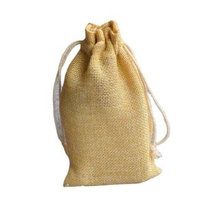 Pochette promotionnelle en gros à cordon de jute imprimée avec logo personnalisé petit sac de café réutilisable en toile de jute de chanvre - Product Image 1