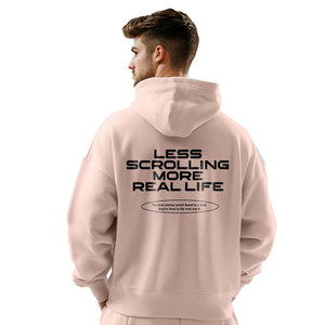 Sudaderas con capucha de gran tamaño para hombre con hombros caídos y ropa de calle con aspecto inspirado - Product Image 2