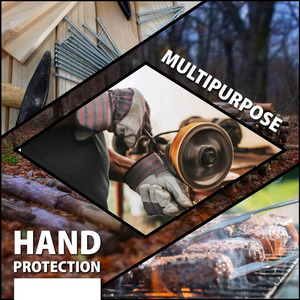 Meilleure performance Protection des mains de sécurité industrielle Gants de travail en cuir de vachette fendu Résistant à l'abrasion Gréeur canadien - Product Image 3