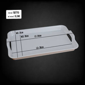 Plateau blanc 34 CM-Plateaux de service en mélamine rectangulaire léger de haute qualité Plateau en plastique bon marché en gros à bas prix - Product Image 6