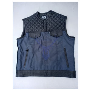 Vintage Moto Sin Mangas Genuino Piel de Vaca Cuero Vaquero Hip Hop Moda Clásica Chalecos - Product Image 4