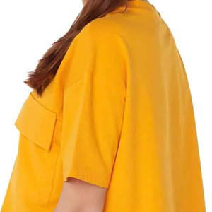 เสื้อครอปสตรีทแวร์ของผู้หญิงเสื้อยืดแขนสั้นผ้าฝ้ายถักแบบกำหนดเองแห้งเร็วระบายอากาศ - Product Image 3