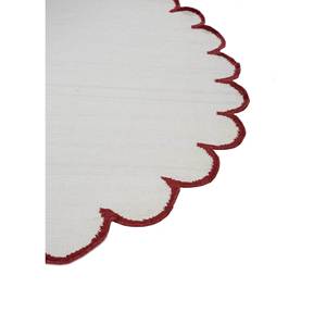 Tapis en laine tissée plate Alhambra ivoire, 10 mm d'épaisseur, couleur unie, rectangulaire, pour salon ou couloir, modèle ADWL-13198 - Product Image 4