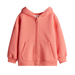 Nueva alta moda bordado personalizado manga larga Color sólido cuello redondo primavera y otoño bebé niña niño Sudadera con capucha niños - Product Image 6