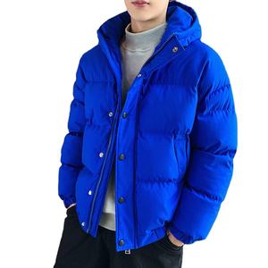 เสื้อแจ็คเก็ตผ้าแคนวาสบุหนานุ่มสำหรับผู้ชาย เสื้อโค้ทฤดูหนาวแบบมีกระดุมแป๊กและซิปปิด ฮู้ดกันน้ำ ทรงเข้ารูป - Product Image 1