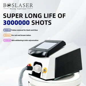 Máquina de remoção de poros a laser 2 em 1 para remoção de tatuagens e picossegundos, 755 1064nd, interruptor para nd yag q, picossegundos, removedor de poros