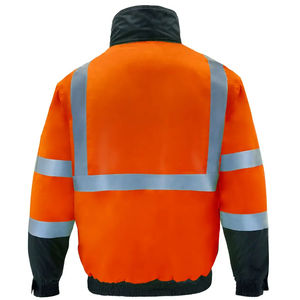 Chaquetas de Alta Visibilidad con Cinta Reflectante de Poliéster 100% de Calidad Premium, Ropa de Trabajo Impermeable para Seguridad, Ropa de Seguridad Reflectante Amarilla - Product Image 4