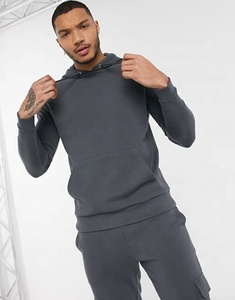 Conjunto de ropa deportiva con capucha para correr personalizado, chándal informal de manga larga para hombre, chándal con capucha de sublimación de Color sólido - Product Image 6