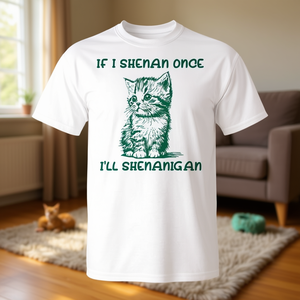 Maglietta Promozionale a Tema Gatto: Se faccio una sciocchezza una volta, lo farò per sempre - Product Image 3