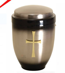 Urna Conmemorativa de Metal Plateado y Blanco, la Más Hermosa, para Cenizas Humanas - Product Image 4