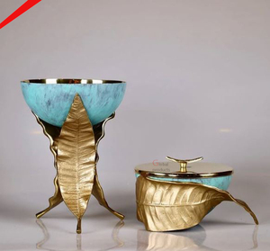 2025 Meilleure vente Bol Bakhoor Brûleur Avec Golden Leaf Design Pour La Maison - Product Image 3