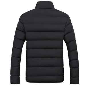 Chaqueta de Invierno para Hombre, Gruesa, Acolchada, de Colores Sólidos, con Cuello Alto, Capucha, Resistente al Viento, Personalizable en la Parte Delantera - Product Image 2