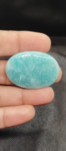 UDGEMS High Quality Natural Oval-Shape Green Amazonite Cabochon Loose Gemstone 5-8mm for Jewelry Making Mixed Sizes - Product Image 5