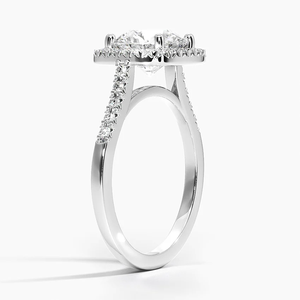 Romantic Lab Grown Diamond Engagement <b>Ring</b> 925 Silver Halo Prong Setting Fine Jewelry Gift for Women's Party Bridal Wedding - Product Image 3