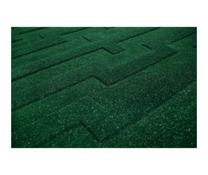 OCEAN ART COLLECTION Tapis de sol rectangulaire moderne géométrique en laine/coton, motif chevron, doux et moelleux, vert, avec envers en caoutchouc touffeté, pour salle de bain - Product Image 3