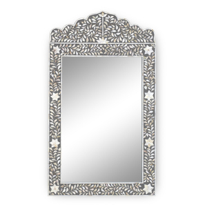 Espejo de Pared Antiguo de Madera Maciza y Mango con Madreperla Verde para Sala de Estar, Muebles para el Hogar, Decoración - Product Image 6