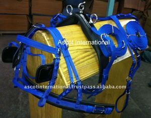 Conjunto de arnés de conducción de caballos de cuero puro sintético de alta calidad diseño personalizado al por mayor - Product Image 4
