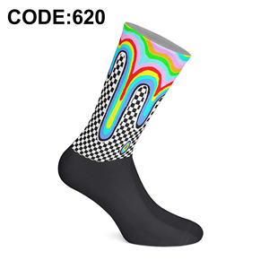 Chaussettes imprimées numériquement, sublimation à 360 degrés, chaussettes artistiques fabriquées en Turquie, chaussettes graphiques colorées pour hommes et femmes - Product Image 2