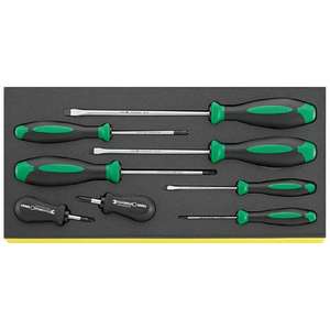 Stahlwille DRALL+ Ensemble de 8 tournevis avec incrustation TCS - Product Image 1