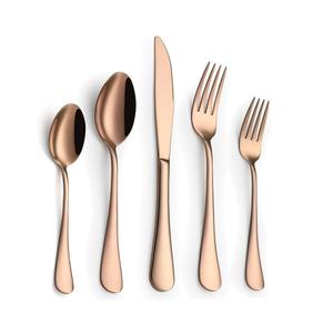 Ensemble de couverts en acier inoxydable durable de style américain, poli miroir, prise en main facile, pour les fiançailles, les mariages, les fêtes, la décoration de table - Product Image 1