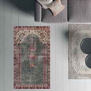 พรมลายวินเทจ, พรมลายตุรกีสำหรับละหมาด, พรมมุสลิม, พรมขนนุ่ม - Product Image 5
