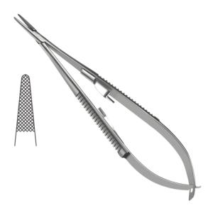 Porte-aiguilles de microchirurgie Castroviejo de haute qualité, en acier inoxydable, instrument manuel pour la chirurgie ophtalmique, certifié MOL CE - Product Image 5
