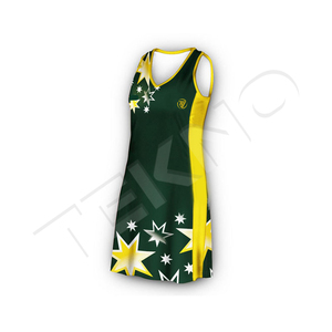 Lightweight Mesh Panels Women's Performance <b>Netball</b> Uniform Dress Wholesale - Product Image 6