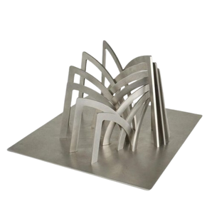 Escultura Metálica de Árbol de Navidad Plateado Estilo Moderno Rústico, Base Redonda de Hierro, Adorno Decorativo de Aluminio para Mesa - Product Image 6