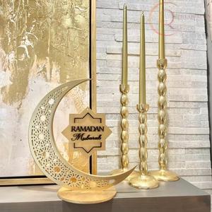 ของตกแต่งโต๊ะรอมฎอนลายเรขาคณิตแบบอิสลาม |   การตกแต่งโต๊ะโลหะอย่างมีสไตล์ กันน้ำและทนทาน - Product Image 4