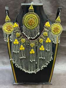 Style traditionnel afghan collier boucles d'oreilles ensemble vente chaude nouveaux bijoux anciens colliers faits à la main boucles d'oreilles ensembles de bijoux - Product Image 3