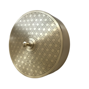 Masala Dabba ethnique en laiton avec couvercle et cuillère gravés de motifs floraux |   Boîte de rangement à épices multi-bols ronde pour la maison, la cuisine et l'hôtellerie - Product Image 2