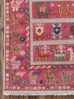 Haute vente personnalisé fait à la main 6x9 rose laine tapis Vintage Style bohème qualité coton pour salon sol