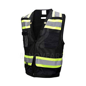 Gilet de sécurité personnalisé, couleur unie, sans manches, respirant, haute qualité, pour hommes, streetwear, vêtements de travail, haute visibilité - Product Image 1