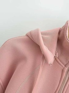 เสื้อมีฮู้ดผ้าฝ้าย450 GSM สำหรับผู้หญิงเสื้อผ้าแนวสตรีทสวมใส่สบายแขนยาวโอเวอร์ไซส์ - Product Image 4