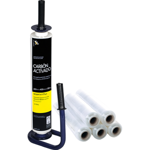 Standard Stretch <b>Film</b> Set 300m X 450mm X 20m Transparent with Dispenser and 6 Rolls - Product Image 3
