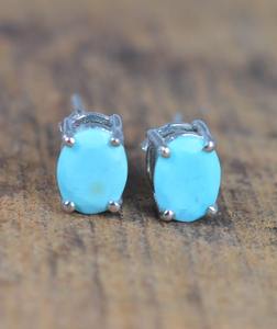 Boucles d'oreilles classiques faites à la main 925 bijoux en argent massif pour femmes 925 argent Sterling Turquoise pierres précieuses Style Boho boucles d'oreilles - Product Image 4