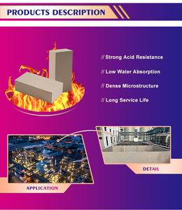 Ladrillo Refractario Resistente a Ácidos para Revestimiento <span class=keywords><strong>de</strong></span> <span class=keywords><strong>Chimeneas</strong></span>, Ladrillo Cerámico Resistente a Productos Químicos, Tamaño Personalizado, Suministro <span class=keywords><strong>de</strong></span> Fábrica - Product Image 5