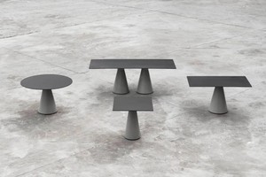 Table rectangulaire Design minimaliste Table à manger en béton Mobilier de salon moderne Table design - Product Image 4