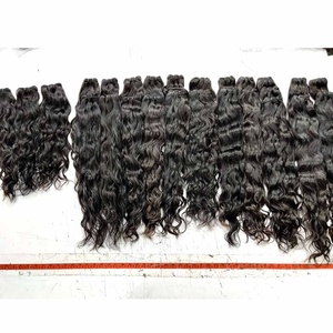 Extensiones de cabello indio Remy Tyagi, mechones de trama rizada ondulada marrón Natural, cierres frontales, puntas I, microlinks, cabello humano 100% - Product Image 1