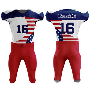 Wholesale Men's American Football Jersey Shorts Set Quick Dry Athletic <b>Practice</b> Uniform for Teams Premium Polyester Sports Wear - Product Image 5