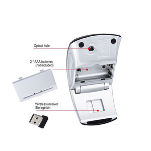 Ratón Ergonómico para Juegos, Inalámbrico, Plegable, 1200 DPI, Orientación para Mano Derecha, Frecuencia de 2.4GHz, Alimentado por Batería - Product Image 5