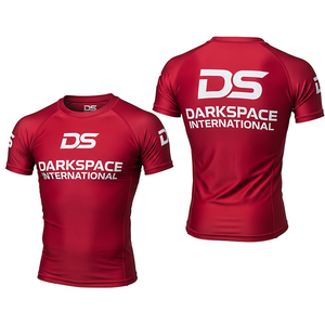 Haute qualité écologique hommes Rash Guard personnalisable respirant 100% Polyester Gym porter des manches courtes pour l'entraînement au combat nouveau - Product Image 6