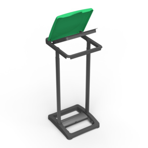 Cubo de basura de plástico Rectangular certificado ISO italiano 100% Venta caliente Diseño único para la gestión sostenible de Residuos de parques de jardín - Product Image 6