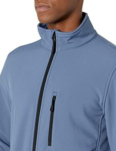 Veste Softshell pour homme, utilisation en extérieur, fabrication sur mesure OEM, col montant, imperméable, coupe-vent - Product Image 4