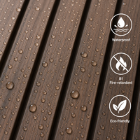 Panneau mural rainuré WPC moderne de luxe, imperméable, panneau composite en bois décoratif pour la décoration intérieure