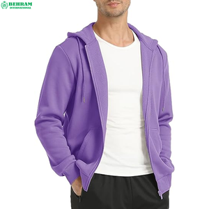 Sweat-shirts et sweats à capuche zippés personnalisés en molleton 100 % coton, respirants, à séchage rapide, pour l'hiver, style streetwear, unisexe, vente en gros - Product Image 3