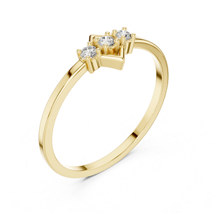 Anillo de Compromiso de Oro Blanco de 14K con Diamante Redondo Cultivado en Laboratorio para Mujer |   Diamante Cultivado Nuevo - Product Image 5