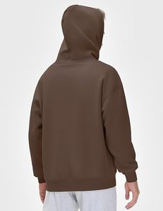 Sudadera con Capucha Negra para Hombre, Diseño Nuevo 2026, Hecha a Medida, Corte Holgado, Forro Sólido, Logotipo Personalizado, Poliéster/Algodón, Felpa, Secado Rápido - Product Image 2