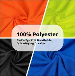 Polo de travail haute visibilité réfléchissant à manches courtes avec impression de logo personnalisée 100% coton - Product Image 4